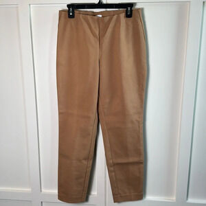 Ecru pull on ankle pant